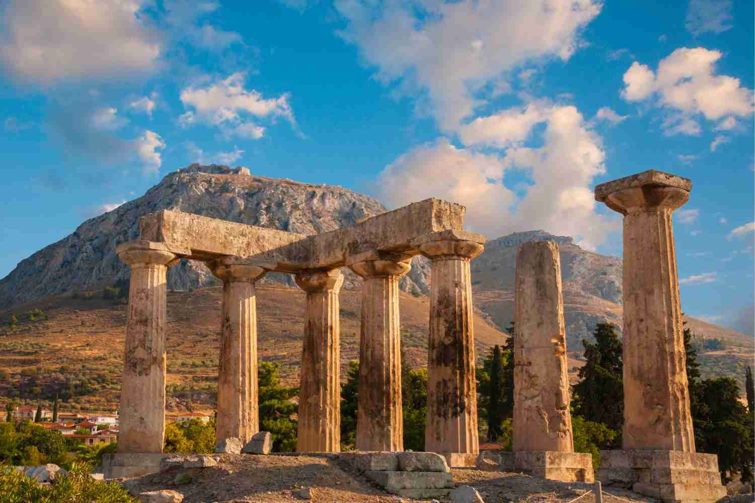Apollo Temple Ruins Ancient Corinth