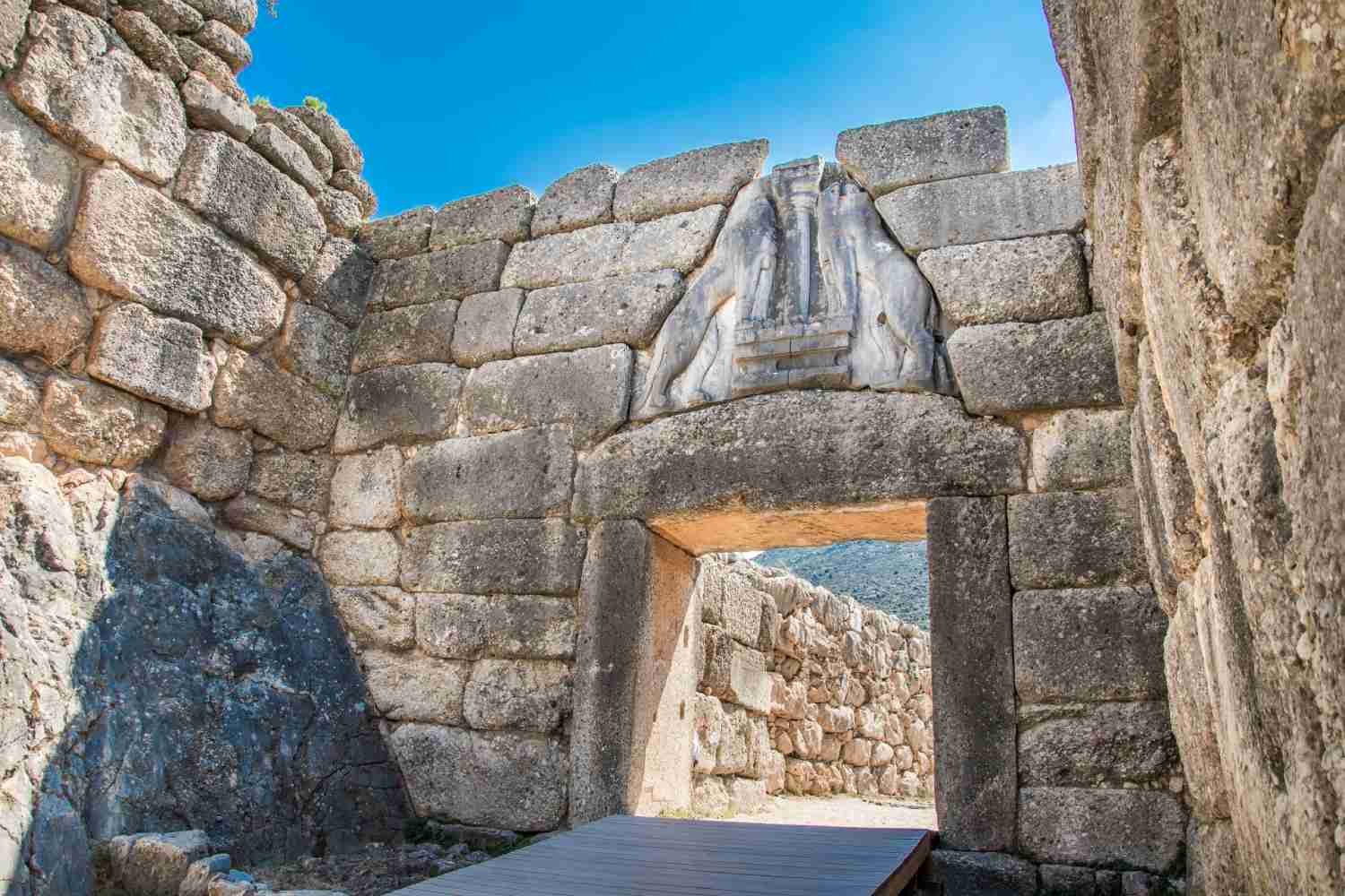 Lions gate Mycenae Peloponnese