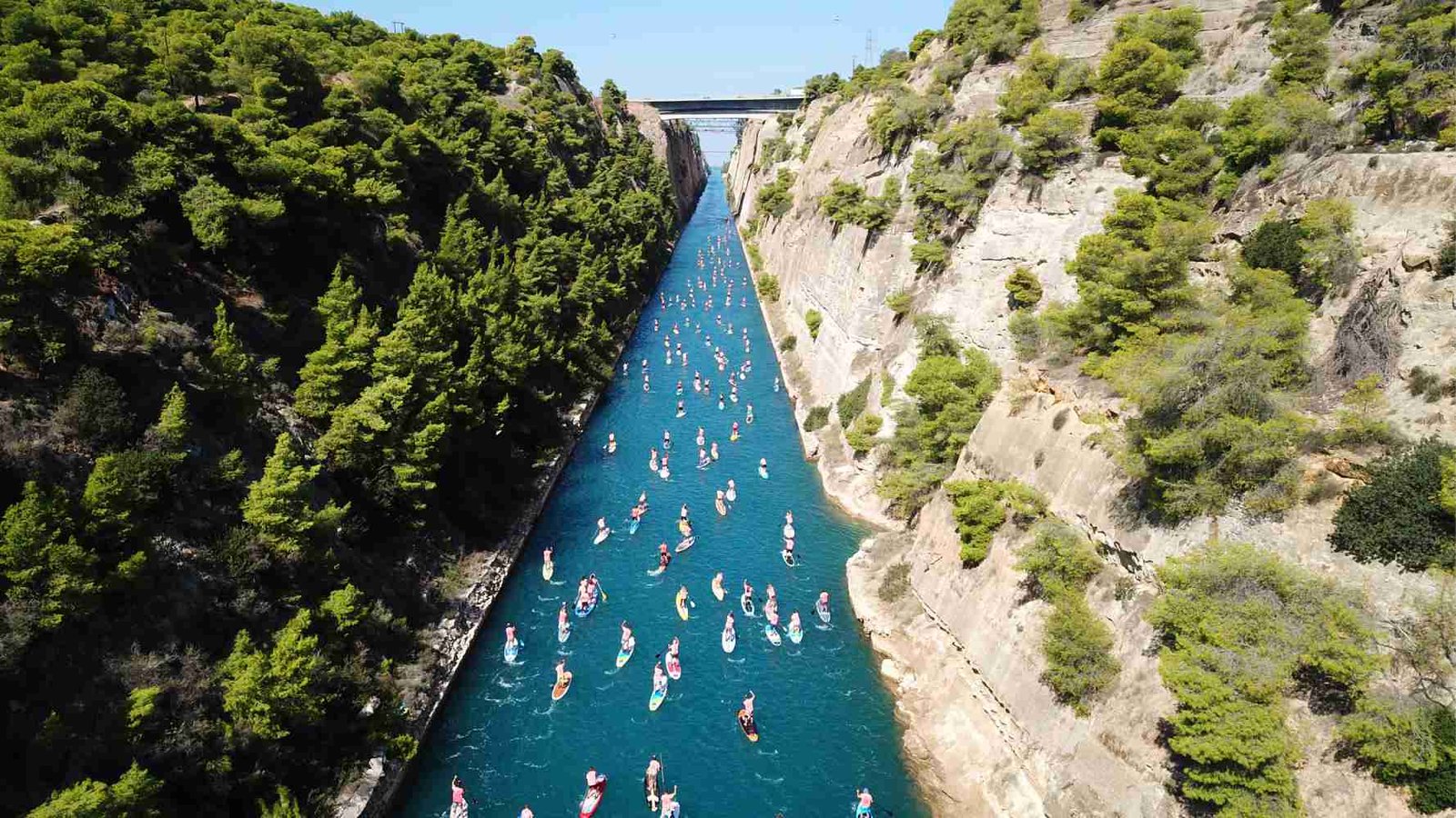 Corinth Canal aerial Peloponnese