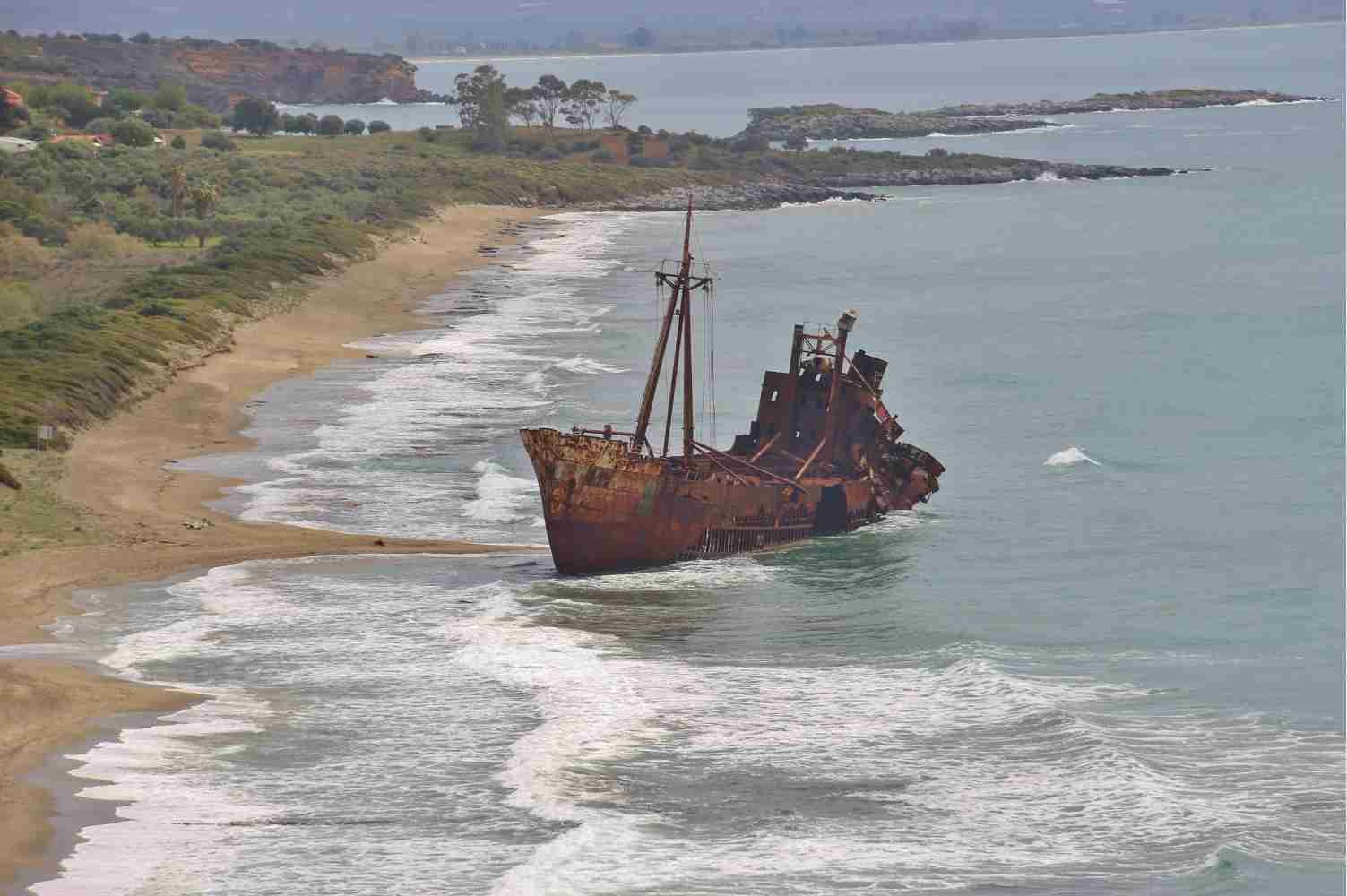 Dimitrios Shipwreck Valtaki Beach Peloponnese