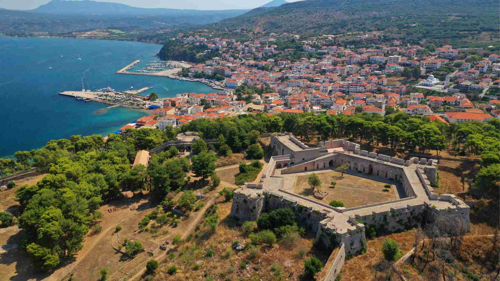 Pylos Messinia aerial Peloponnese
