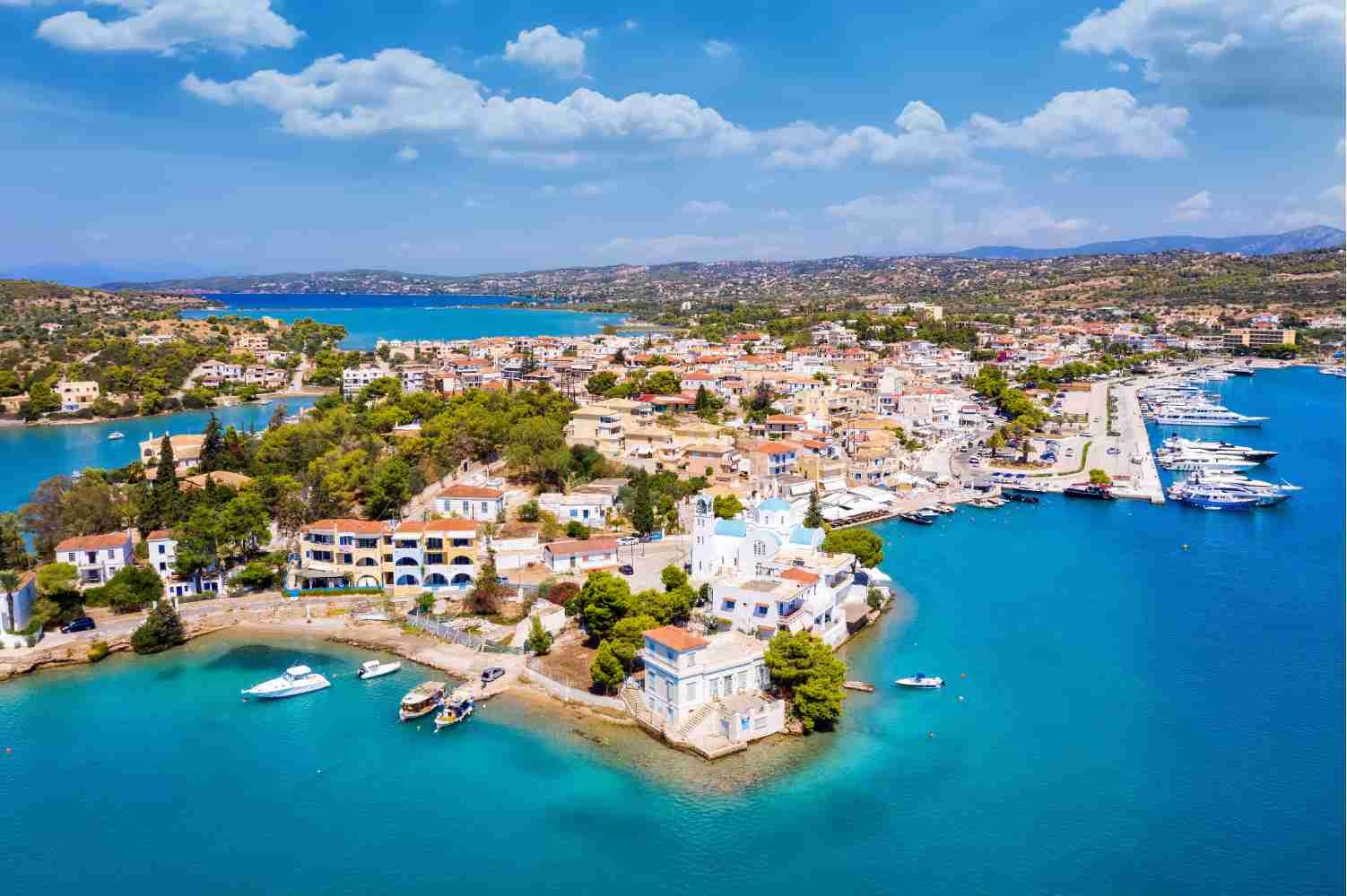 Porto Cheli aerial Argolida Peloponnese