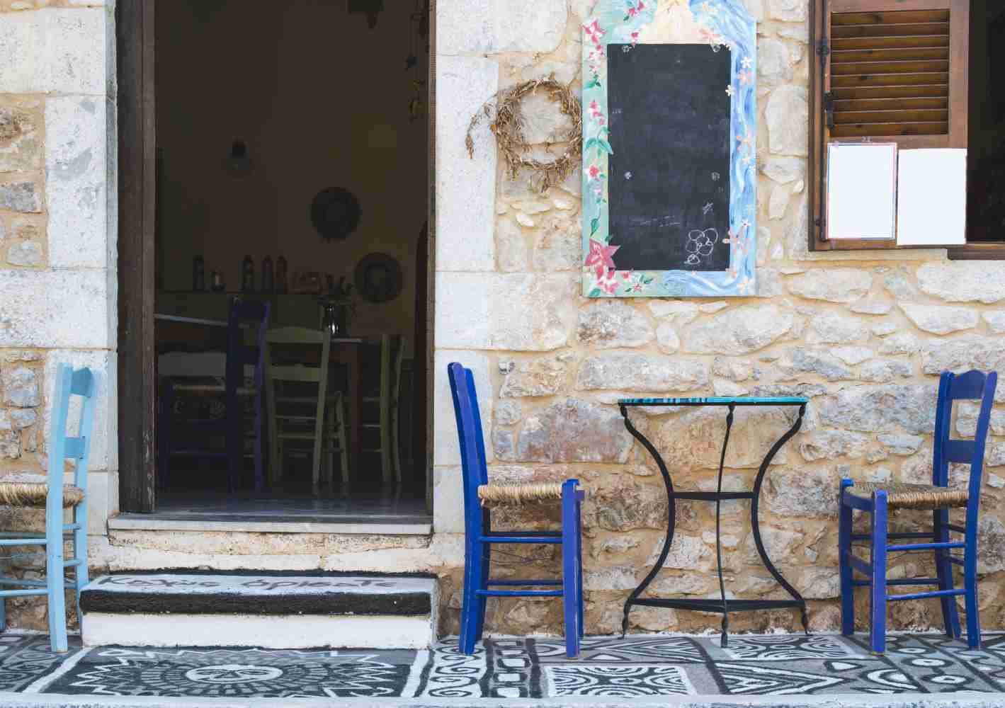 Traditional taverna in Mani